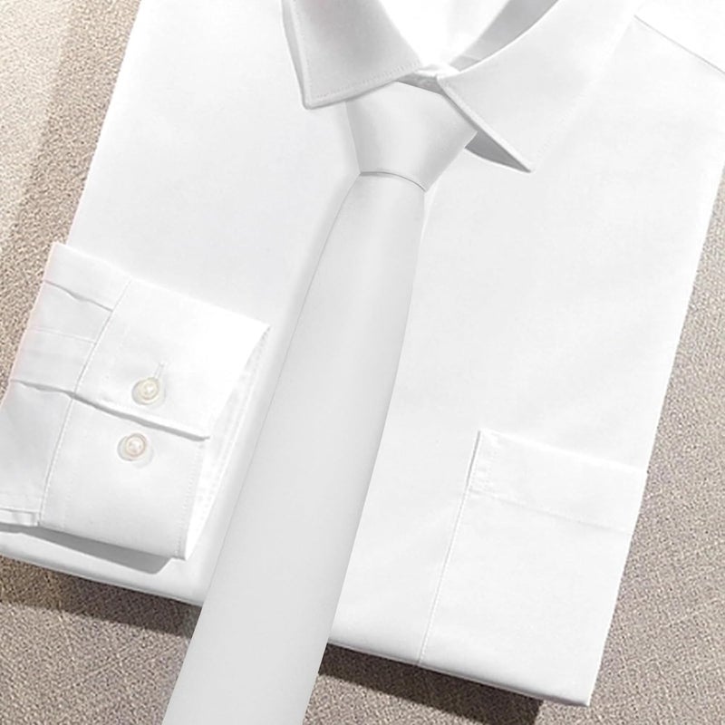 Junmaxroad Store Boys Black Tie Satin Solid Color Necktie for Teen Wedding School Graduation with Gift Box - Image 2